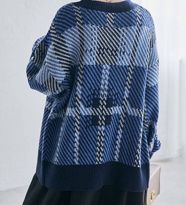 RANAN（ラナン）の「ビッグタータンオーバーカーデ（ニットカーディガン）」｜詳細画像