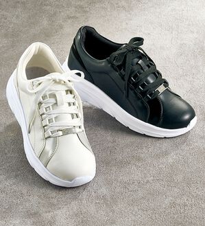 ルフラン（ルフラン）の「４Ｅエナメル切替美脚見せスニーカー（スニーカー）」｜詳細画像