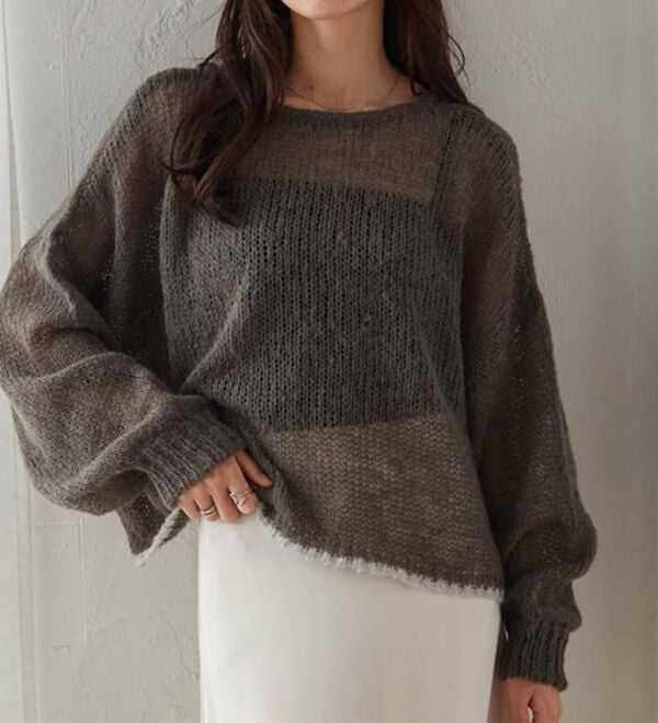 RANAN（ラナン）の「モヘアライク２ＷＡＹギャザーニット（ニット・セーター）」｜詳細画像