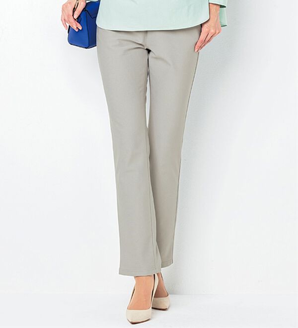 VINNO（ヴィノ）の「＜日本製＞美のフィット裏起毛サーモパンツ（ストレート）（フルレングスパンツ）」｜詳細画像