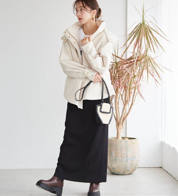 RANAN（ラナン）の「２ｗａｙボリューム袖ライトダウンキルティングアウター（ハーフコート）」｜詳細画像