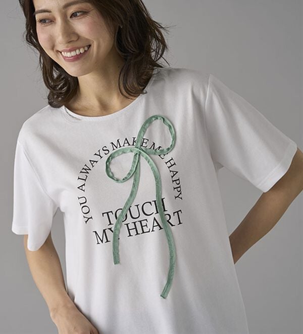 BELLUNA（ベルーナ）の「一枚で着映えるデコラＴ（Tシャツ）」｜詳細画像