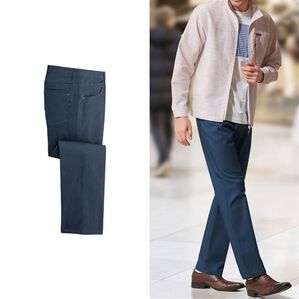 「ひやっと快適カラーパンツ（メンズフルレングスパンツ）」｜インディゴ