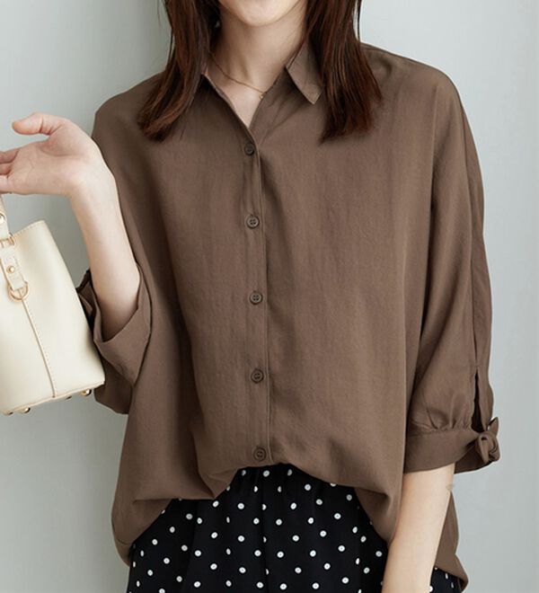 BELLUNA（ベルーナ）の「イージーケア！袖リボンシャツチュニック（チュニック）」｜詳細画像