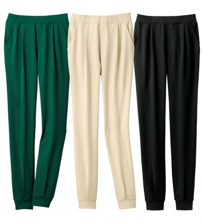 ルフラン（ルフラン）の「【３本組】ストレッチ素材ゆったりタックパンツ（フルレングスパンツ）」