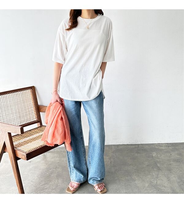 GeeRA（ジーラ）の「プリントチュニックＴシャツ（カットソー）」｜詳細画像