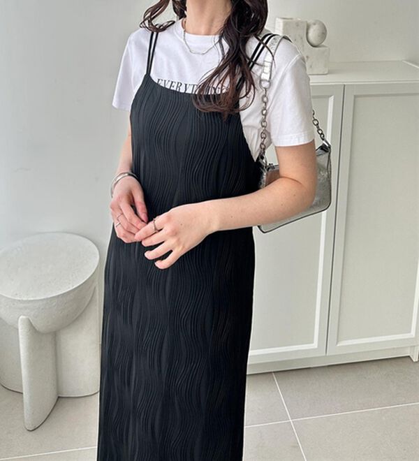 GeeRA（ジーラ）の「ウェーブジャガードキャミワンピース（その他ワンピース）」｜詳細画像