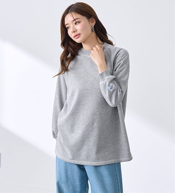 BELLUNA（ベルーナ）の「華奢見せ！しっかり綿混裏毛素材トレーナー（トレーナー・スウェット）」｜詳細画像