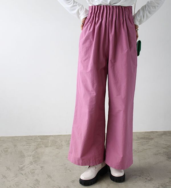 GeeRA（ジーラ）の「タックデザインストレートワイドパンツ（フルレングスパンツ）」｜詳細画像