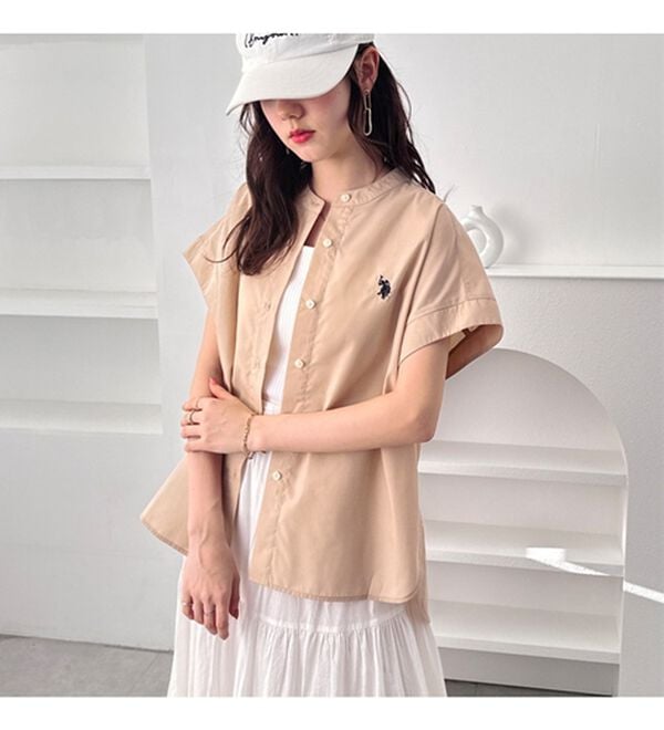 GeeRA（ジーラ）の「【ＵＳ．ＰＯＬＯ．ＡＳＳＮ】フレンチスリーブシャツ（シャツ）」｜詳細画像