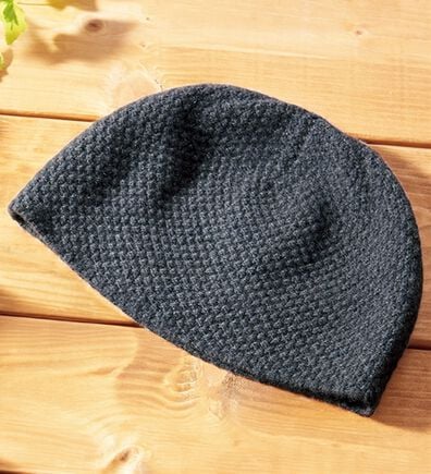 「日本製　洗えるカシミヤニットワッチ（メンズ帽子）」