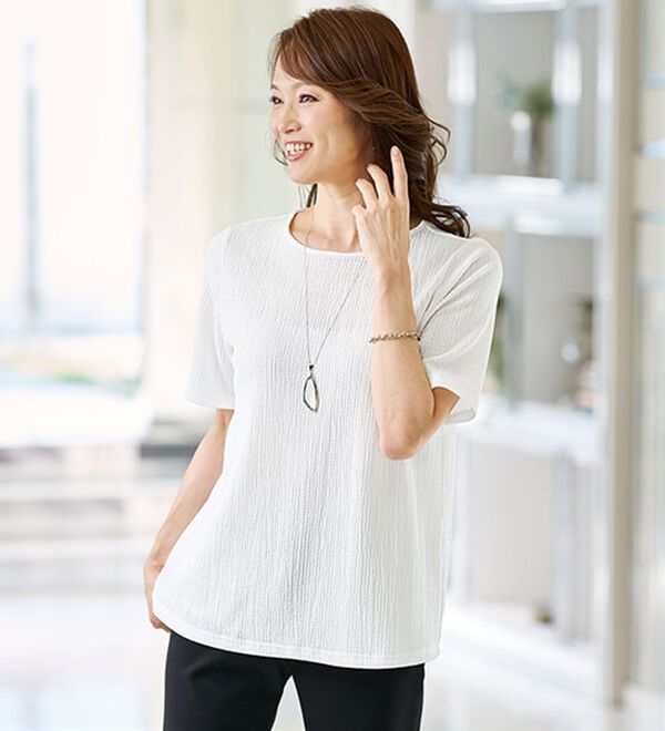 BELLUNA（ベルーナ）の「＜風が通り抜ける！＞シャーリングドビー素材アンサンブル（その他ジャケット）」｜詳細画像