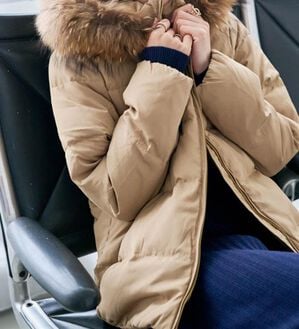 RANAN（ラナン）の「リアルファー付ダウンショートコート（ショートコート）」｜キャメル