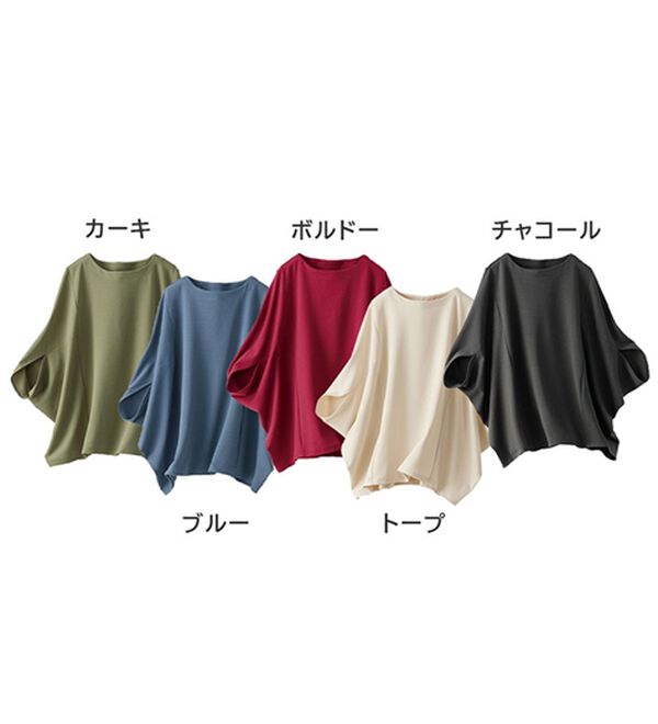 BELLUNA（ベルーナ）の「美しく隠す！技ありカットジョーゼットトップス（カットソー）」｜詳細画像