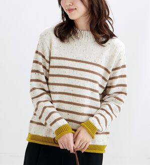 BELLUNA（ベルーナ）の「カラーネップ入り配色ボーダープルオーバー（カットソー）」｜詳細画像