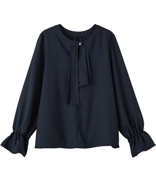 RANAN（ラナン）の「パール付きボウタイブラウス（ブラウス）」｜詳細画像