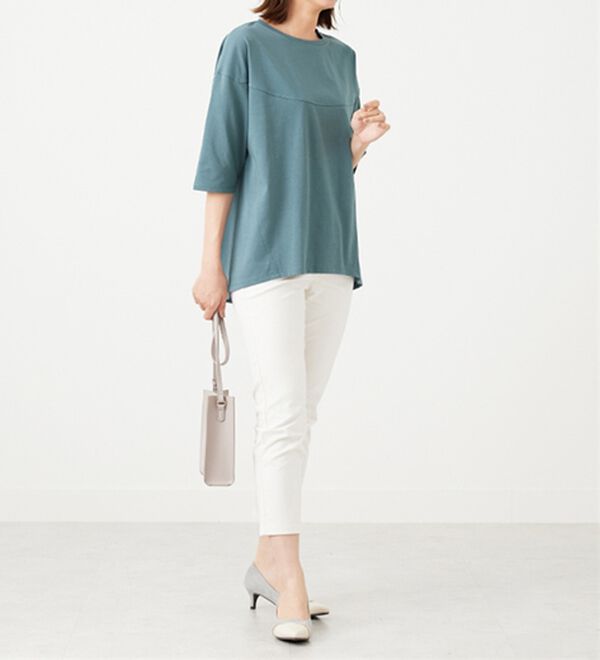 BELLUNA（ベルーナ）の「ヒンヤリ冷感！切替デザインプルオーバー（カットソー）」｜詳細画像