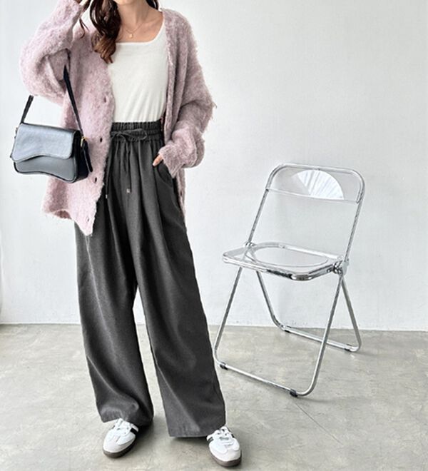 ウールライクダブルタックイージーパンツ - ベルーナ【公式】 