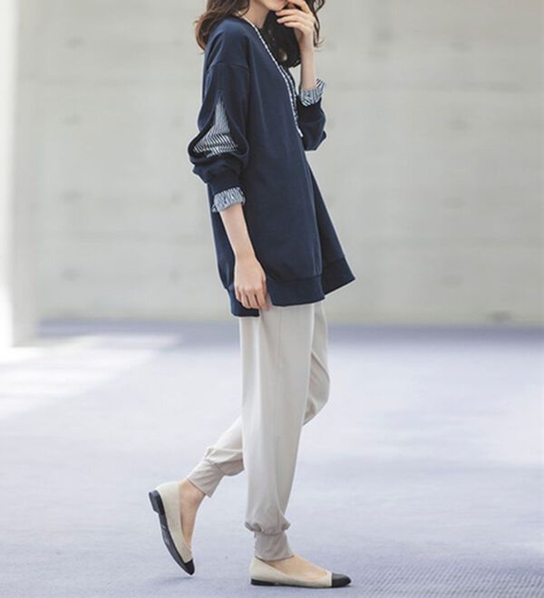 RANAN（ラナン）の「袖スリットカットソーチュニック（チュニック）」｜詳細画像