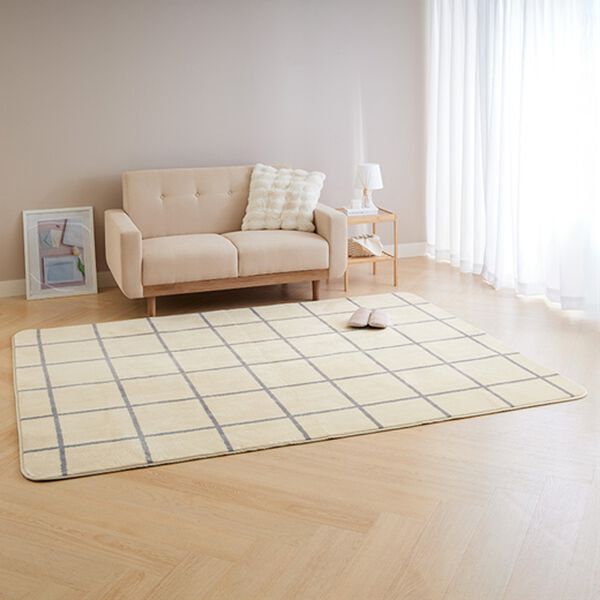 iellio（イエリオ）の「北欧調洗えるはっ水フランネルラグ＜ロングシーズン・床暖対応・洗濯可能・ウォッシャブル・おしゃれ・はっ水＞（ラグ）」｜詳細画像