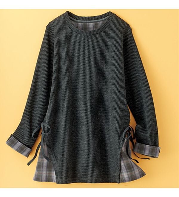 BELLUNA（ベルーナ）の「異素材重ね着風チュニック（チュニック）」｜詳細画像