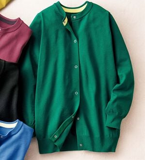ルフラン（ルフラン）の「多機能が嬉しい！ニットカーディガン（ニットカーディガン）」｜グリーン