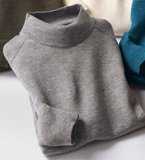 「＜コムルヴァン・オム＞メリノの自信！洗練ハイネック（メンズニット・セーター）」｜杢チャコール