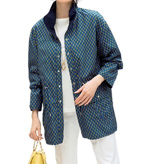 ルフラン（ルフラン）の「着映えるプリントブルゾン（ブルゾン）」｜ネイビー系