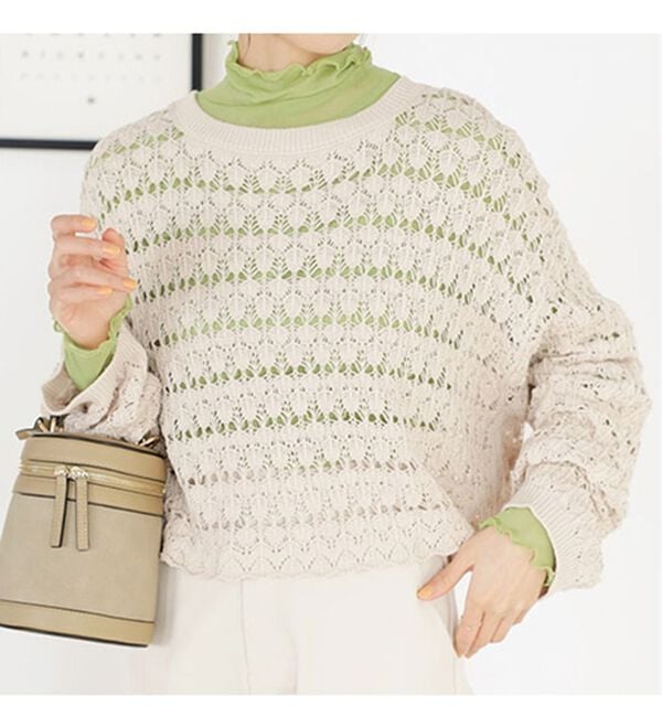 GeeRA（ジーラ）の「２ＷＡＹクロシェニットカーディガン（ニットカーディガン）」｜詳細画像