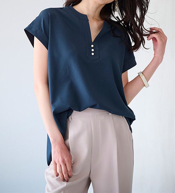 RANAN（ラナン）の「ひんやり！スキッパーブラウス（ブラウス）」｜詳細画像