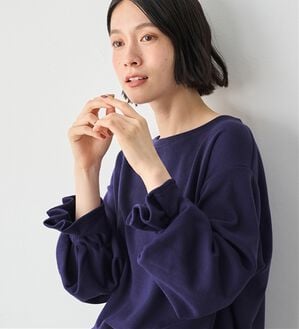 Viola e Viola（ヴィオラ エ ヴィオラ）の「裏ファー袖タックプルオーバー（カットソー）」｜グレイッシュパープル