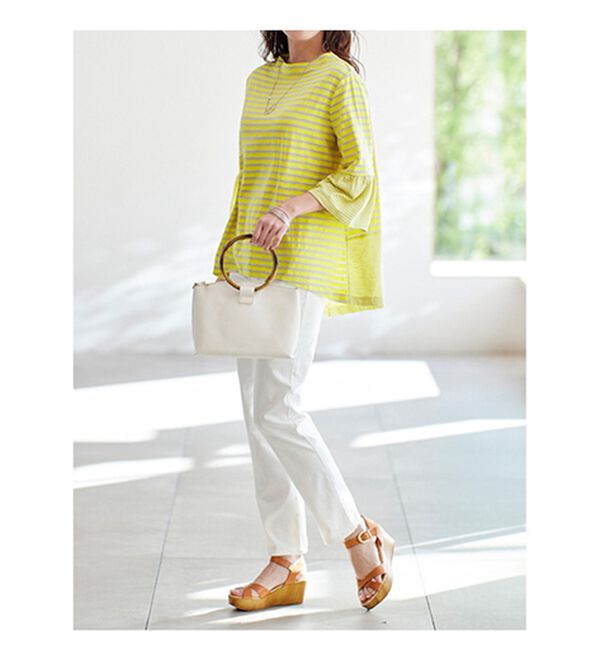 BELLUNA（ベルーナ）の「ボーダー切替プルオーバー（カットソー）」｜詳細画像