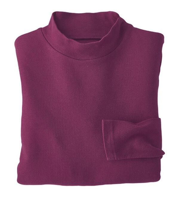 BELLUNA（ベルーナ）の「【選べる衿】肌に優しい綿１００％暖か発熱素材プルオーバー＜ベルホット　コットン＞（カットソー）」｜ラズベリー