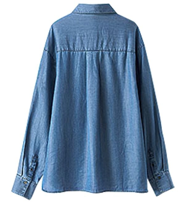 BELLUNA（ベルーナ）の「デニム素材レース使いシャツチュニック（チュニック）」｜詳細画像