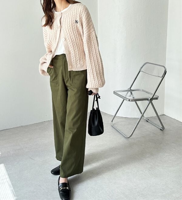 GeeRA（ジーラ）の「コットンワイドベイカーパンツ（フルレングスパンツ）」｜詳細画像