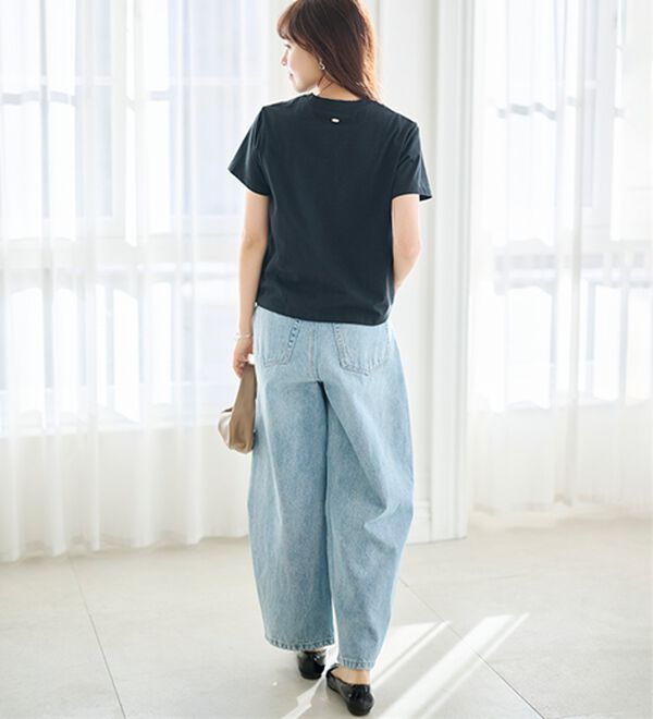 RANAN（ラナン）の「【5つの機能付】ひんやり着回し抜群ベーシックＴシャツ＜選べる着丈＞（Tシャツ）」｜詳細画像