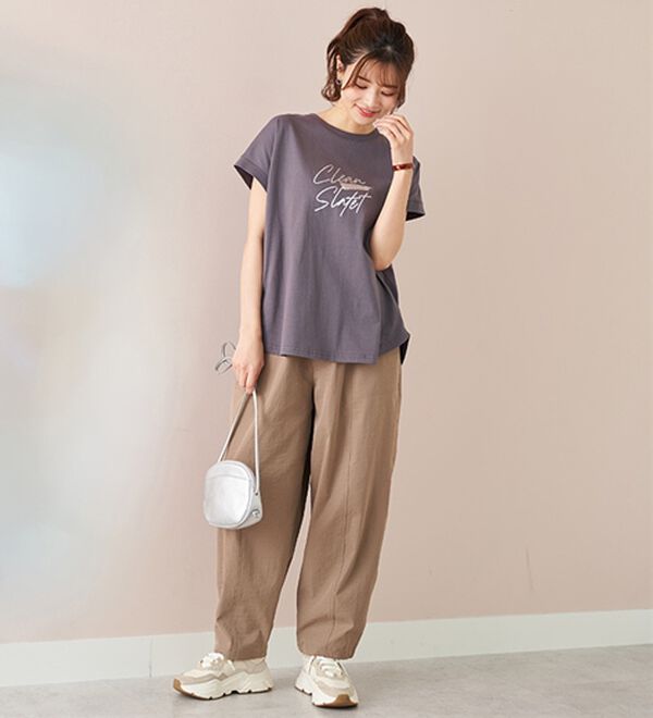 BELLUNA（ベルーナ）の「ひんやリッチコットン大人のゆったりドルマンＴシャツ（カットソー）」｜詳細画像