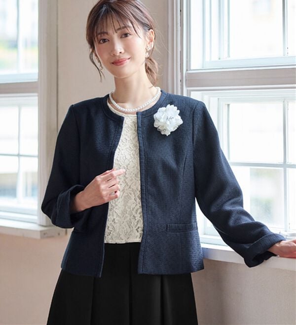 alotta（アロッタ）の「【４点セット】入学式卒業式に！セレモニーワンピーススーツ＜７号～２３号＞（ワンピースセットスーツ）」｜詳細画像