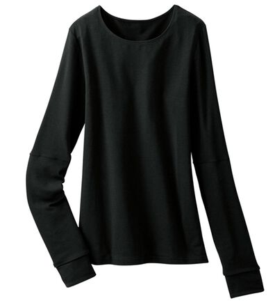 「こっそり手首あたためインナークルーネック（肌着・インナーウェア）」