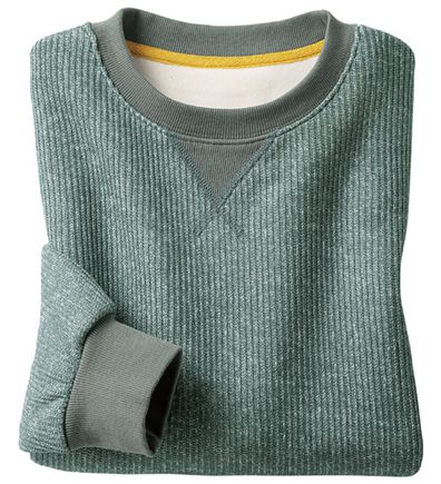 「お手入れ簡単上品ニットトレーナー（メンズトレーナー）」