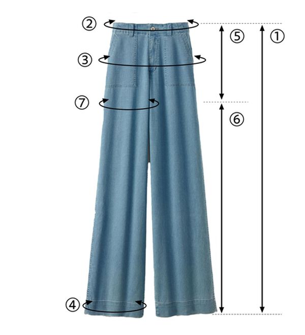 BELLUNA（ベルーナ）の「新感覚！メッシュデニムワイドパンツ（フルレングスパンツ）」｜詳細画像