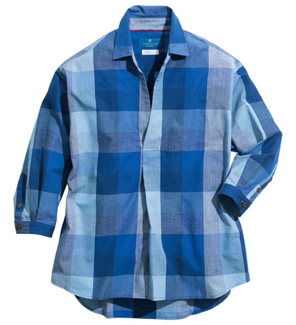 「＜コムルヴァン・オム＞リラックスリゾートシャツ（メンズシャツ）」｜ブルー