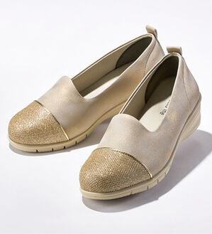 ルフラン（ルフラン）の「ラメが煌めくオペラスニーカー（スニーカー）」｜ベージュ