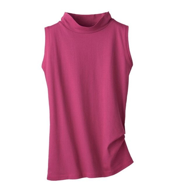 LAVIENNE（ラヴィエンヌ）の「綿１００％着回し最適ハイネック（肌着・インナーウェア）」｜ラズベリー