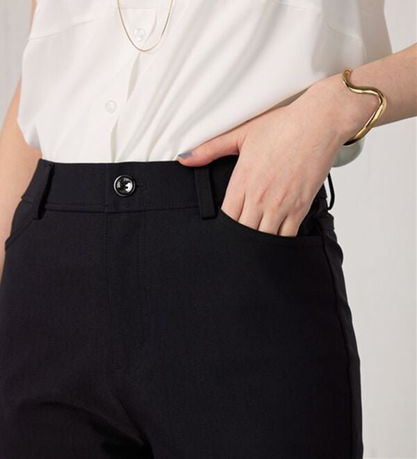 BELLUNA（ベルーナ）の「 【接触冷感】【選べる2丈】サラリ裏メッシュ美脚アンクルパンツ（フルレングスパンツ）」｜詳細画像