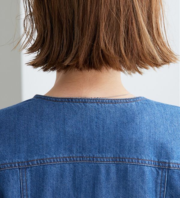 BELLUNA（ベルーナ）の「やわらかデニム素材ノーカラージャケット（その他ジャケット）」｜詳細画像
