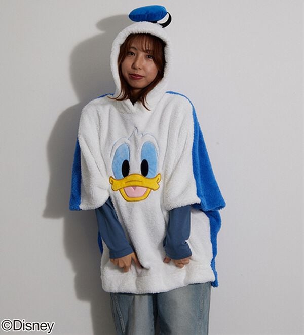 BELLUNA（ベルーナ）の「＜Ｄｉｓｎｅｙ＞【ドナルドダック】両面ボアポンチョ（パジャマ・ルームウェア）」｜詳細画像
