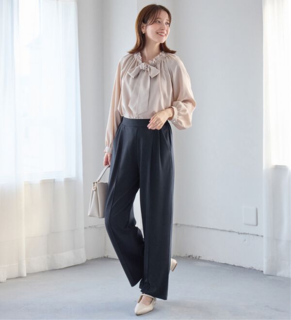 alotta（アロッタ）の「ぐーんと伸びる！ラクして美脚ワイドパンツ（ワイドパンツ・ガウチョ）」｜詳細画像