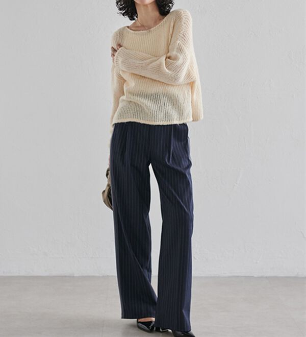 RANAN（ラナン）の「サイドラインシルエットパンツ（フルレングスパンツ）」｜詳細画像