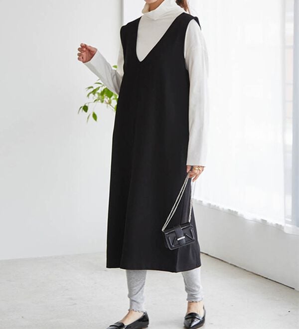 RANAN（ラナン）の「【選べる2丈】細見えが叶うジャンパースカート（ジャンパースカート）」｜詳細画像